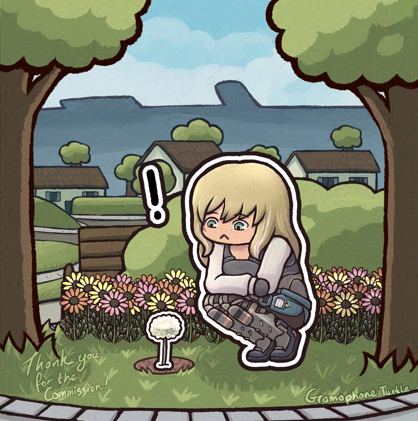 In the second comic panel, a Sylvalum puff flower appears and Rook is surprised and has a "!" by her head.