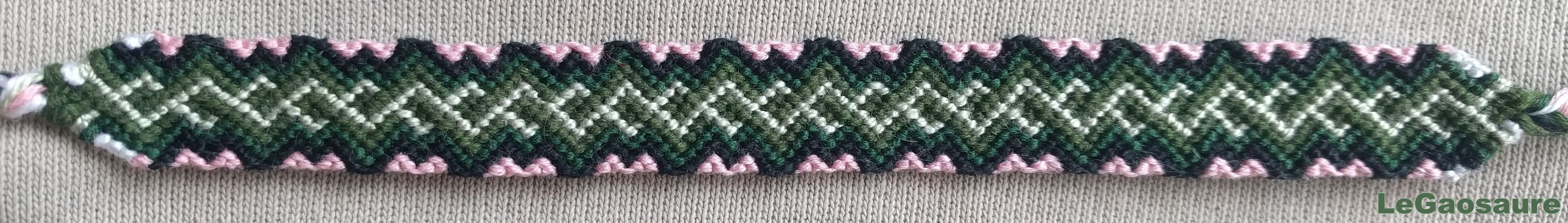 Friendship bracelets inspired by Null's designs, edited by me to add