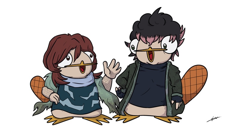 Platypodes of my Chisa and NUll OCs by Krykry.