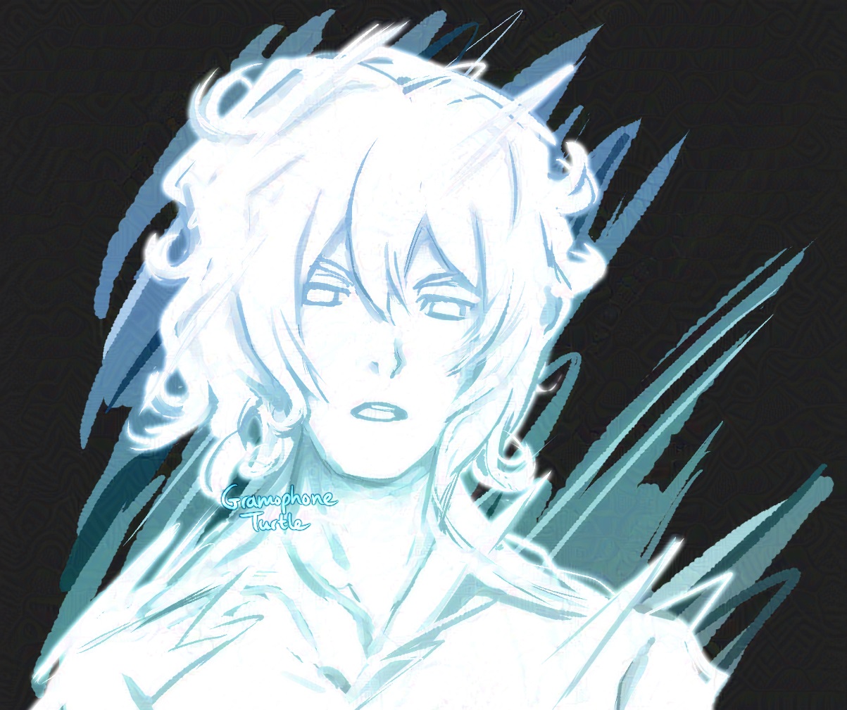 A screenshot redraw Joshua from The World Ends With You Animation to make it look like his NEO Composer self. He looks very serious.