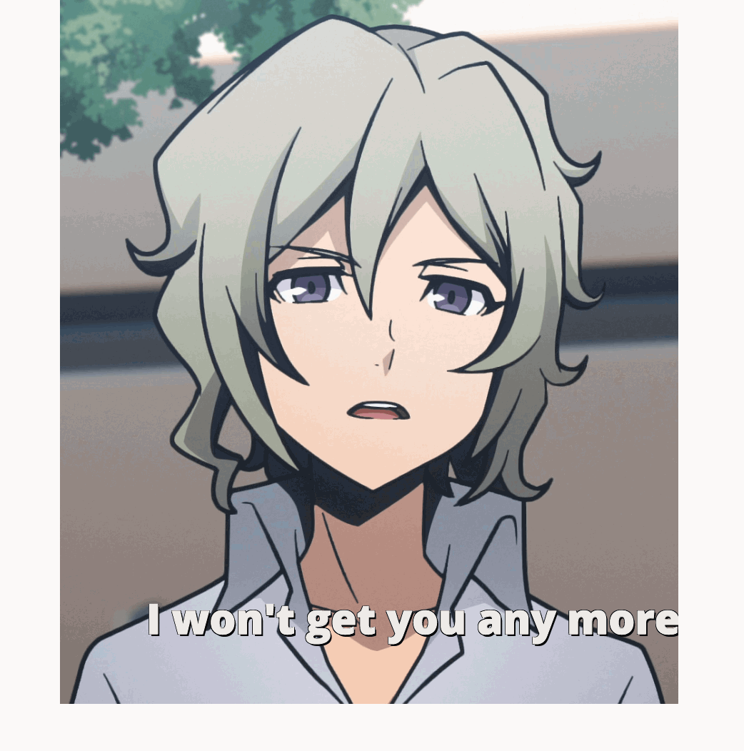 A gif showing Joshua from the TWEWY animation and the screenshot edit of his NEO self. He looks very serious.