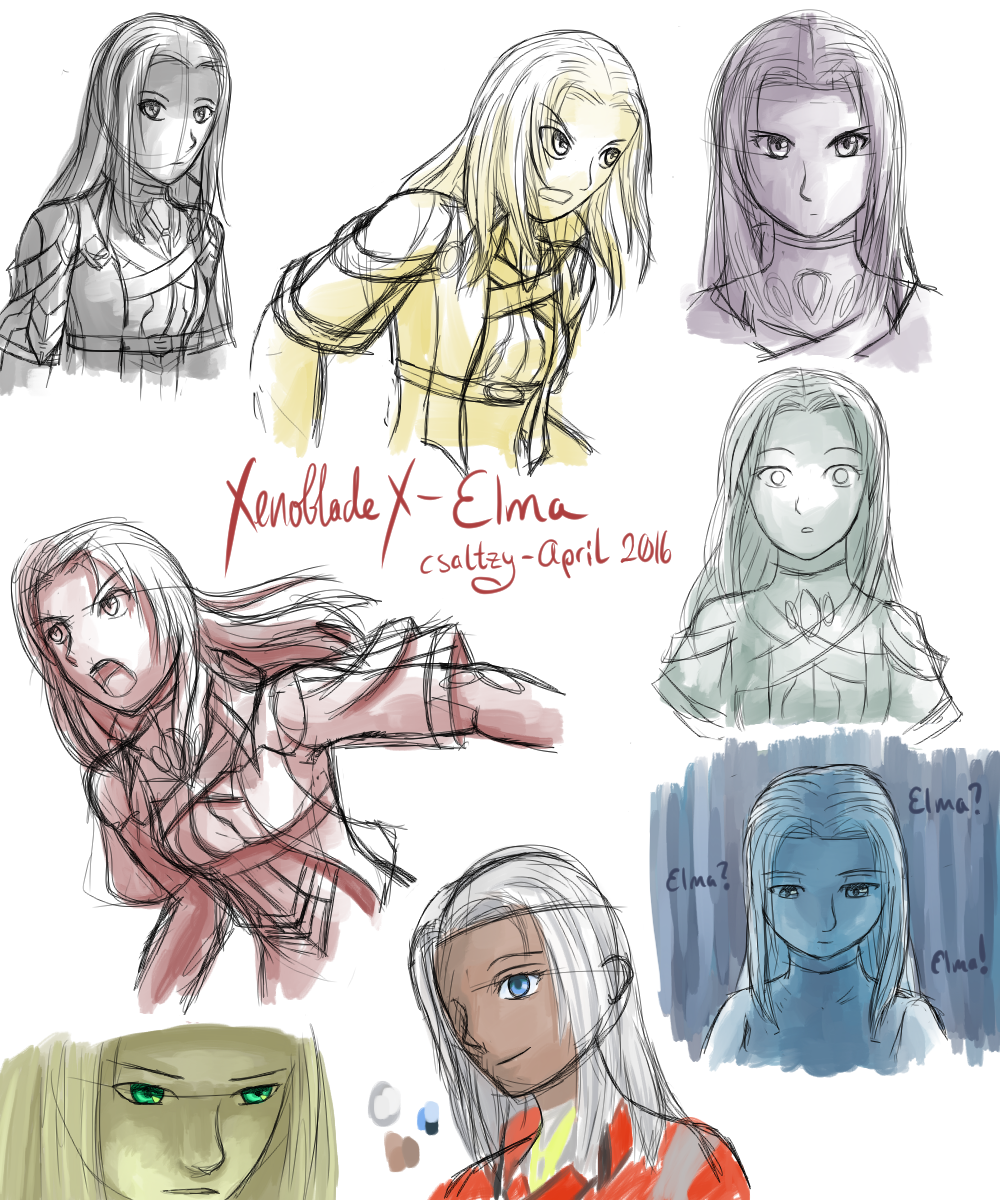 Various Elma expression doodles.