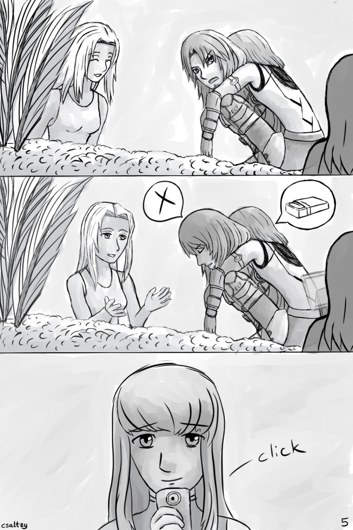 Elma laughs and offers to take Lin. Lao refuses and asks says he will take Lin to her bed. Sera takes a picture of the scene.