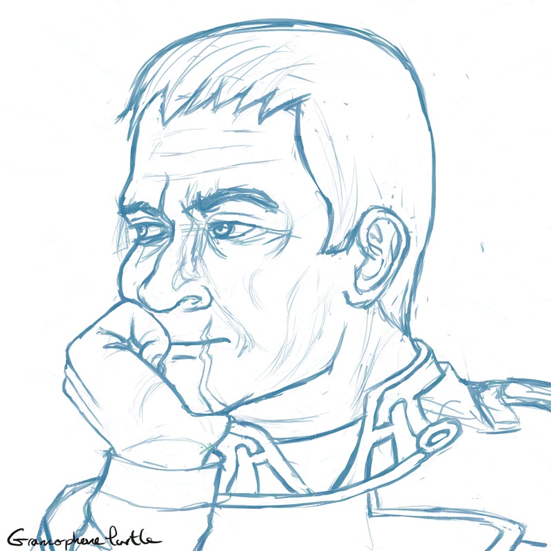 Digital art sketch of a man named Nagi Kentaro from Xenoblade Chronicles X.