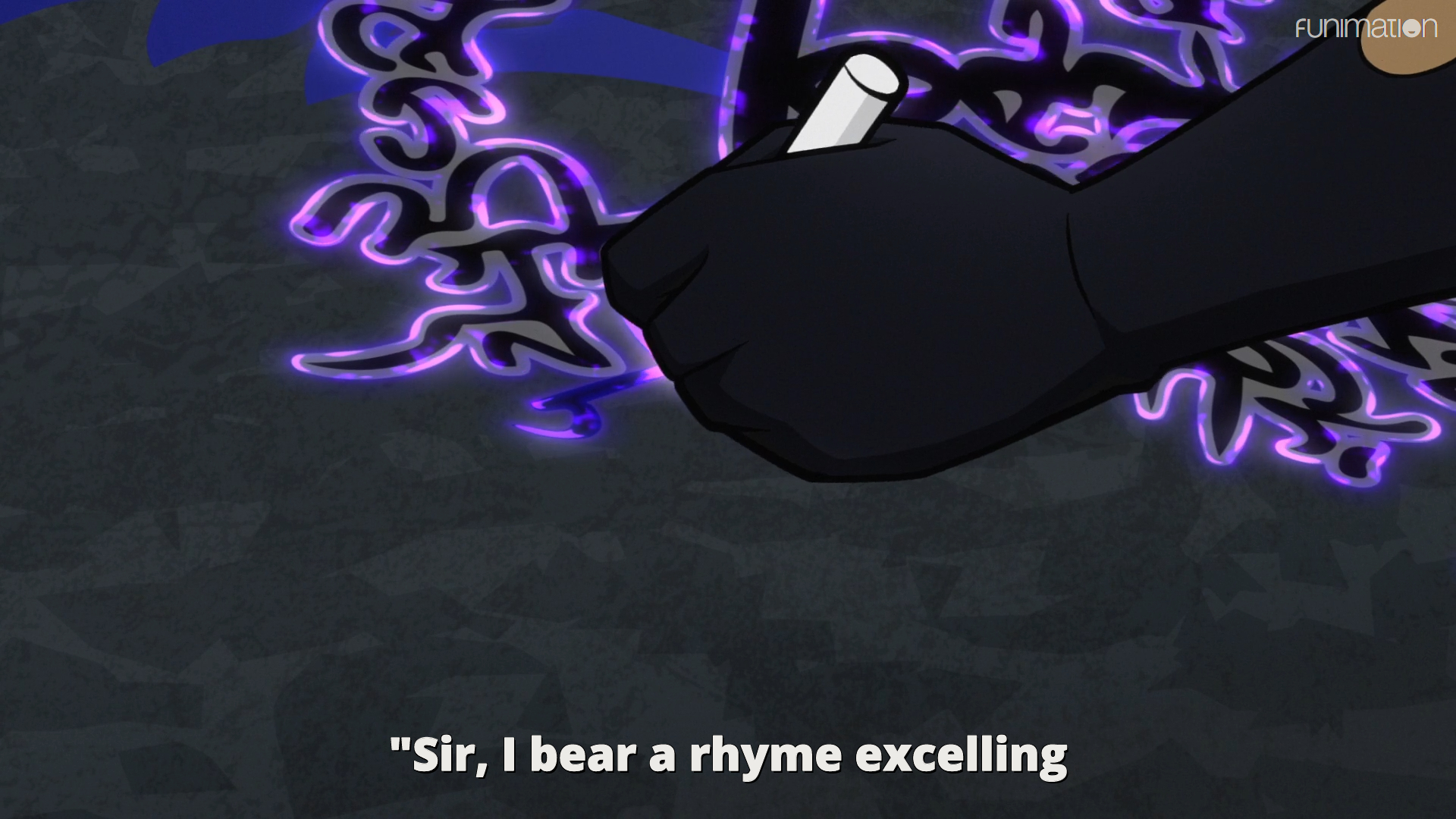 Minamimoto draws the Taboo Refinery Sigil, saying, Sir, I bear a rhyme excelling.