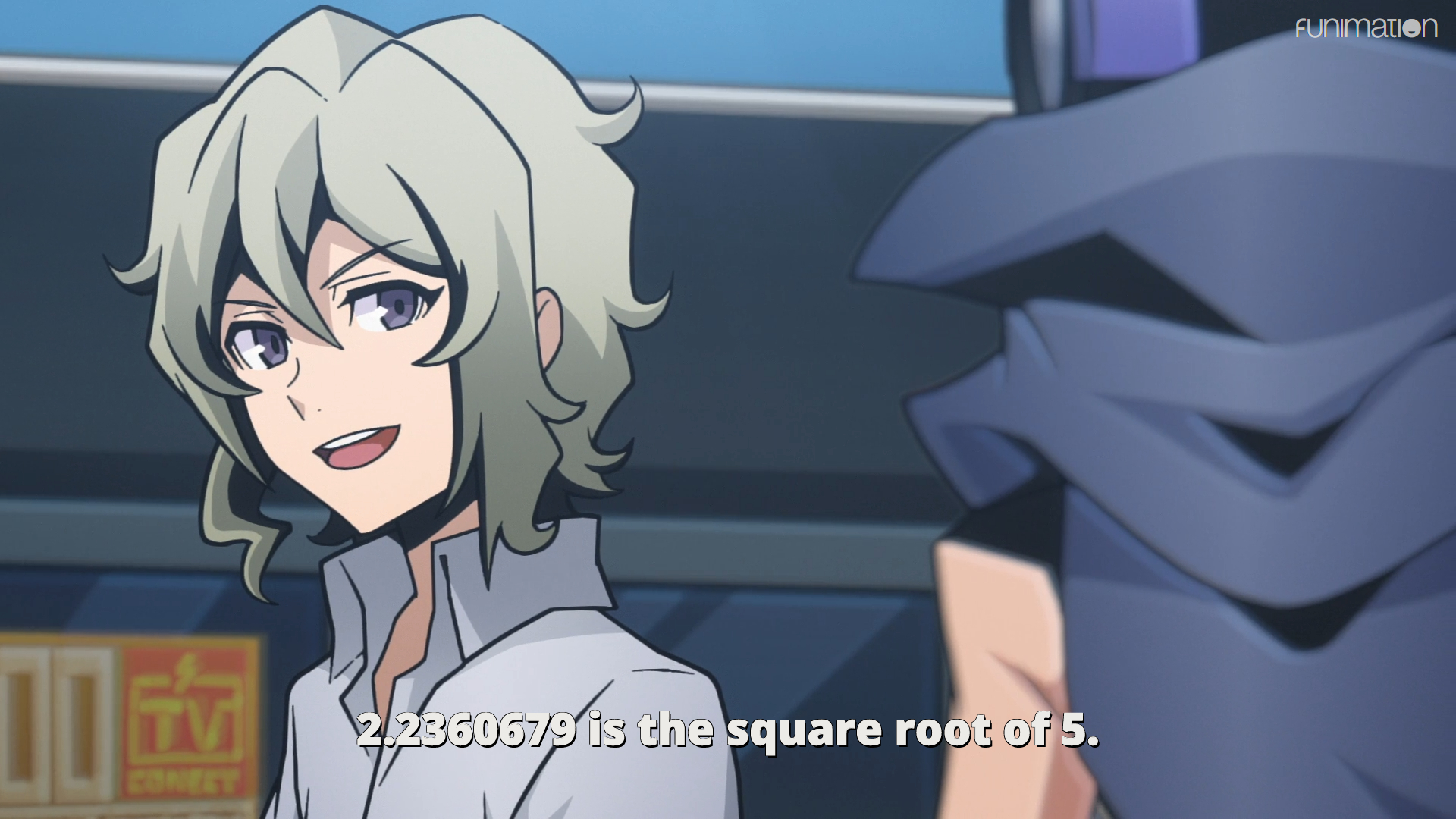 Joshua saying to Neku, 2.2360679 is the square root of 5.