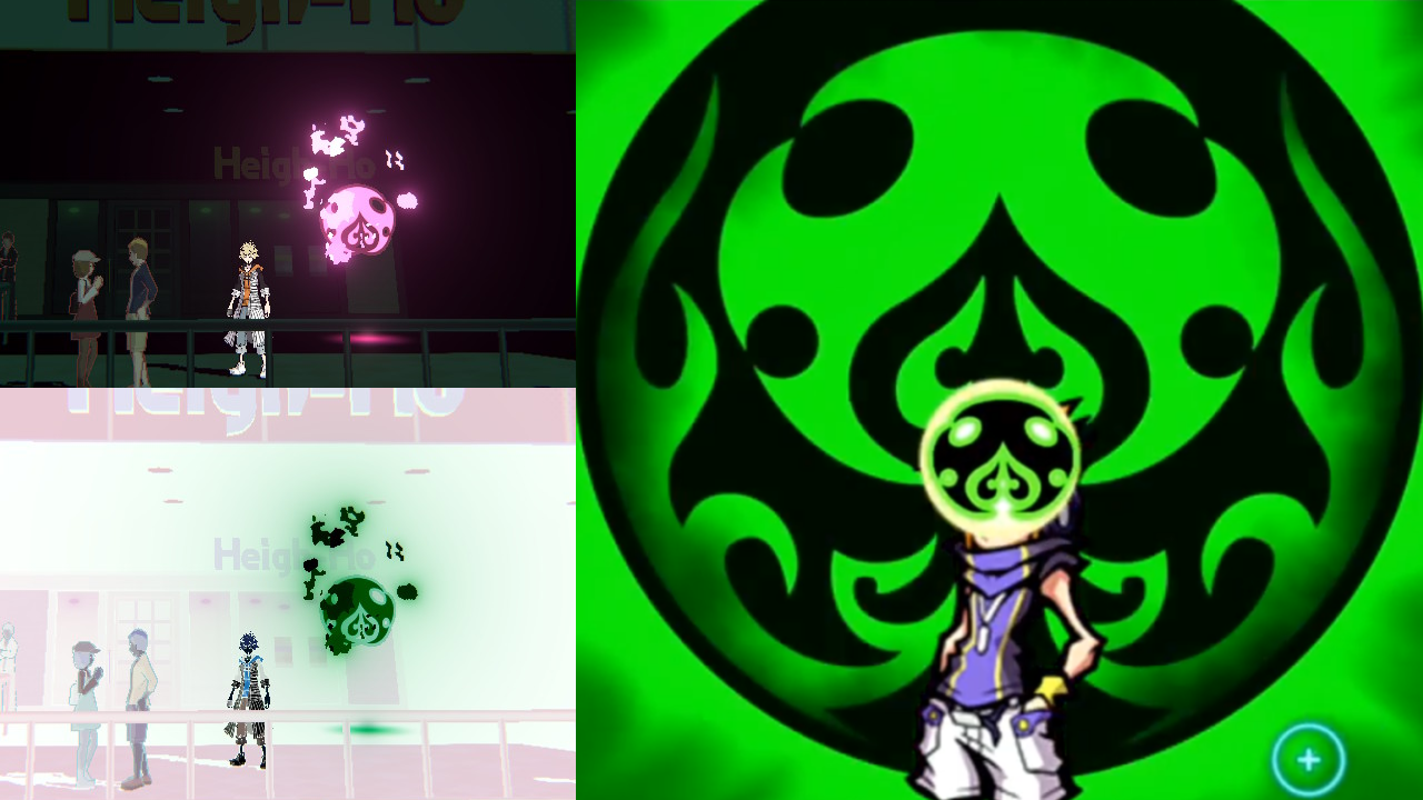 The colour is also swapped. Side note that the scanning colours are inverted to each other - pink sky and green…everything else