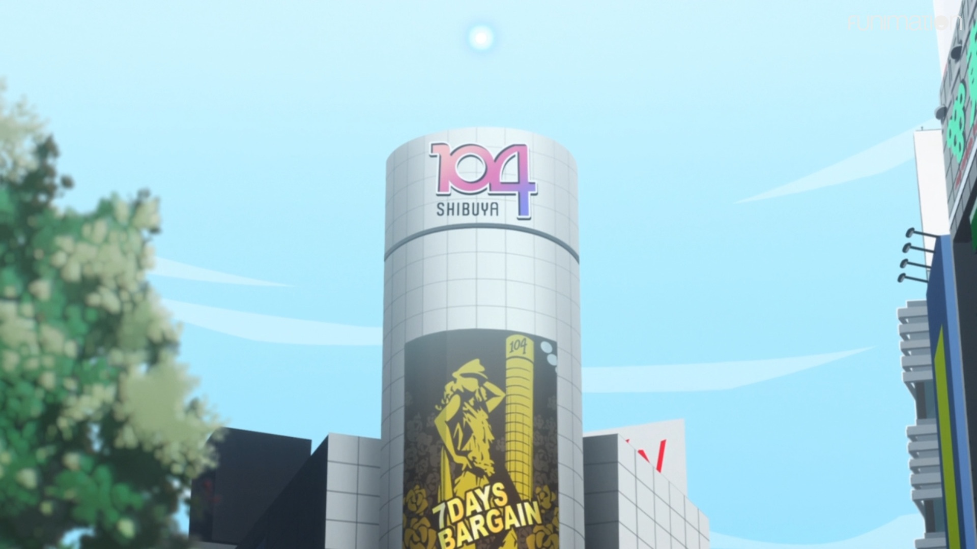 The Composer as a ball of light rising up from the top of the 104 building at the end of The World Ends With You: The Animation.